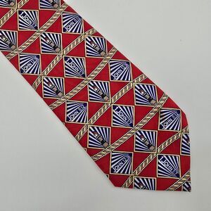 Men' Lighthouse Religious Tie Red 4x60